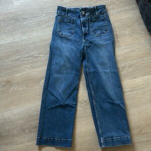 The Colette cropped high rise wide leg  jeans - size 28